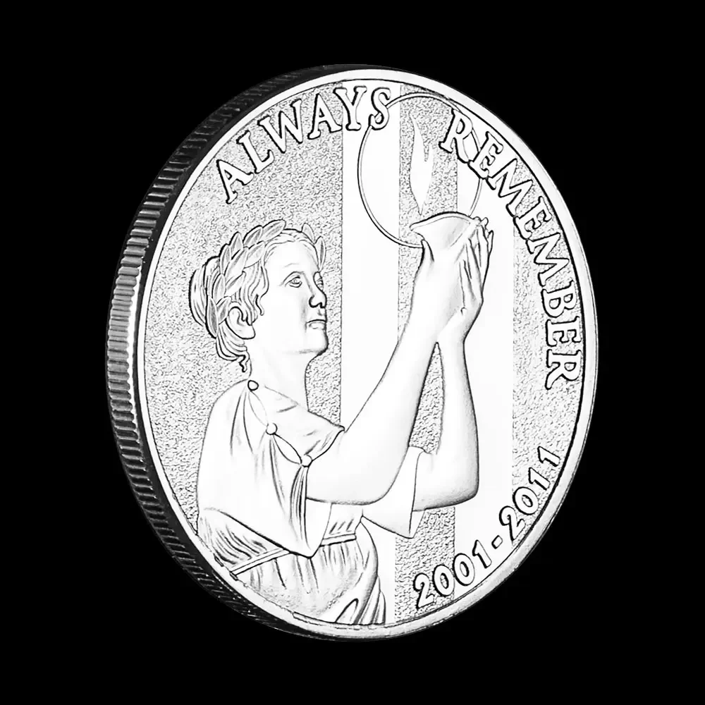 2001-2011 Always Remenber US of America Liberty Commemorative Coin Statue of Liberty Silvery Plated Honor Hope Challenge Coins