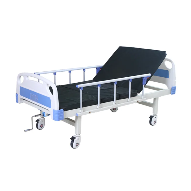 Factory direct sales foldable low medical supplies manual single crank function hospital bed