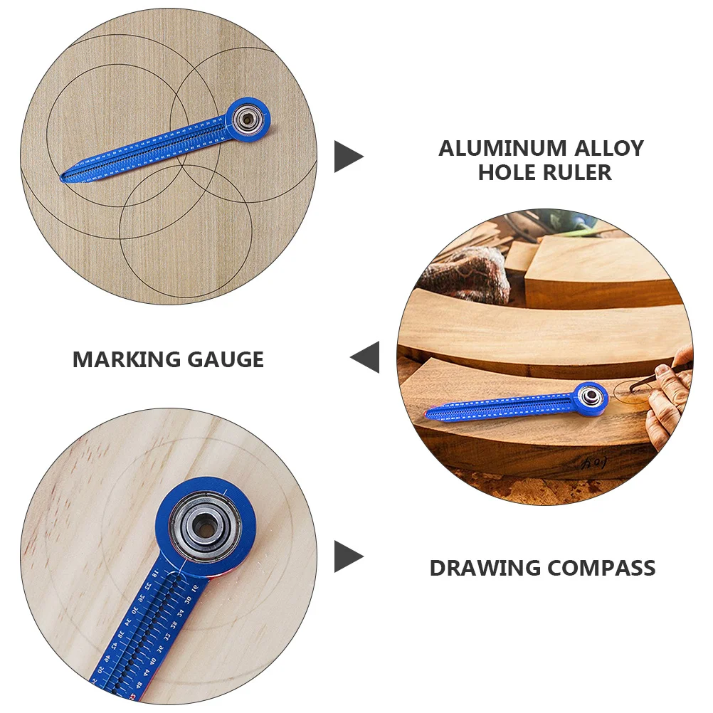

Aluminum Alloy Circle Drawing Compass Woodworking Hole Ruler For Carpentry Engineering Student Drafting Tool Instrument