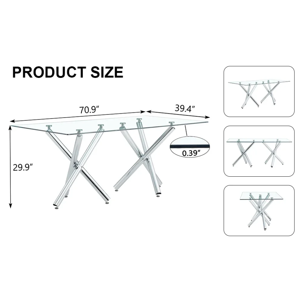 Простой стол для гостиной обеденные столы для ресторана прозрачные элегантные современные комнаты для кухни стеклянный обеденный Роскошный домашний стол