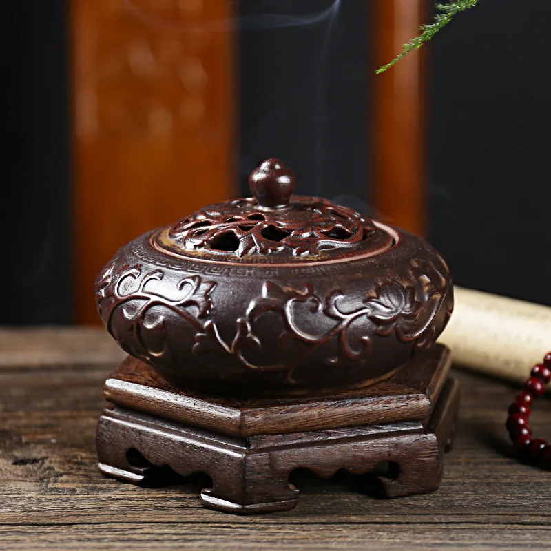 

Dehua Ceramic Antique Style Coil Incense Burner Autumn Winter New Exquisite Ornament