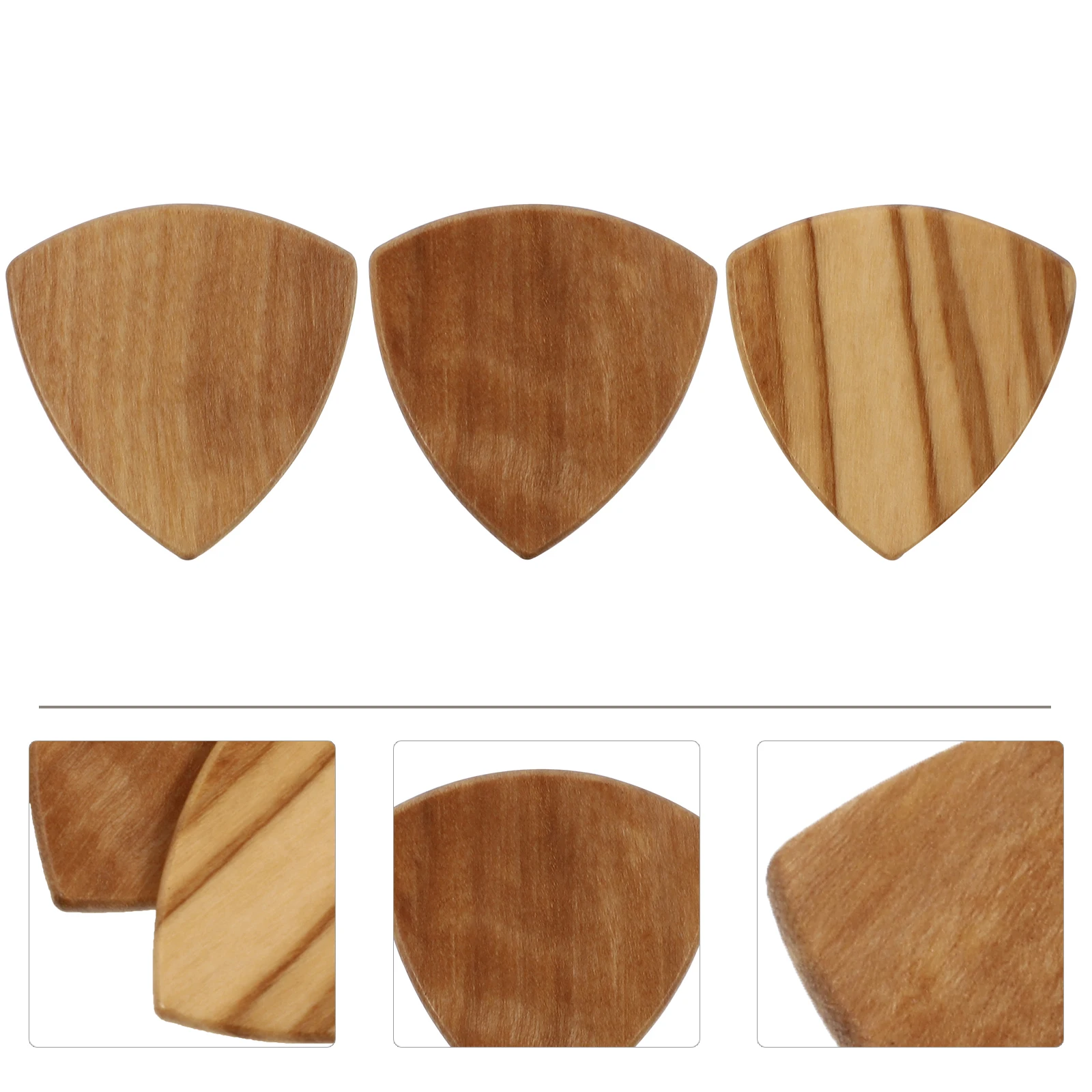 

3 Pcs Guitar Pick Bundle Instrument Accessories Cute Picks Thumb Solid Wood Acoustic Electric Gift for Players