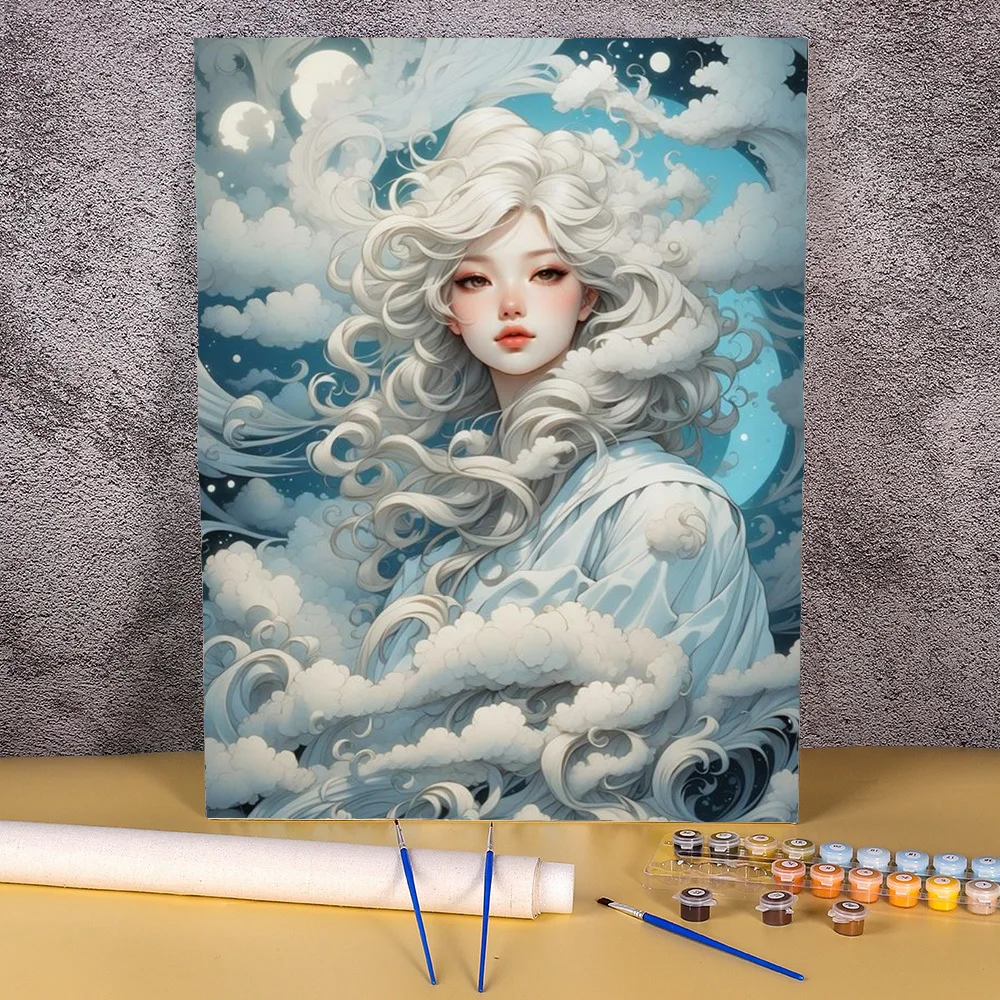 

Paint By Numbers Anime Girl Coloring By Numbers Figure Oil Picture Paint Package Home Decors On Canvas Bedroom Wall Art Gift