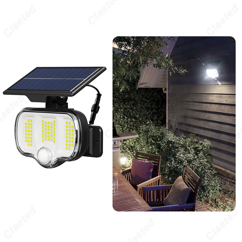 New LED Solar Lights for Outdoor Waterproof and Moisture-proof Gardens Courtyards Corridors and Human Body Sensing Lighting