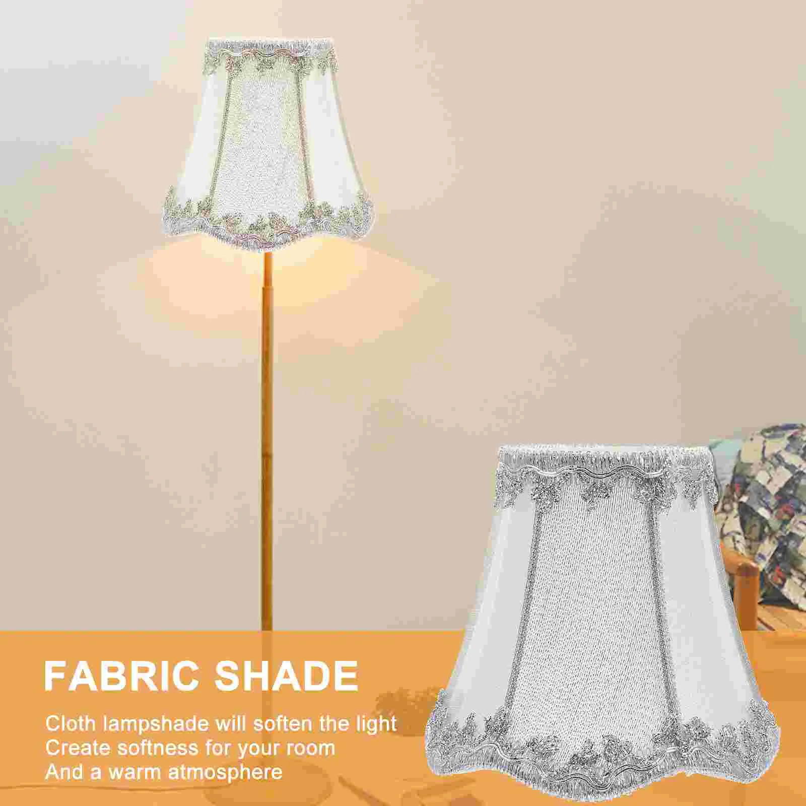 Retro Lampshade Home Cloth Replacement Decorations Accessory Green Light Bedside