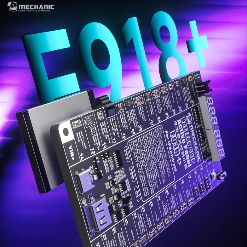 Активатор аккумулятора Mechanic BA27 F918, регулируемый выход 4,2 В MAX20 для iPhone 6-16 и Android, автоматическое отключение питания и обнаружение в реальном времени ‌