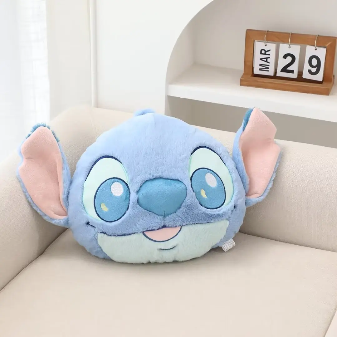 Stitch Pillow Stuffed Anime Cartoon Stitch Back Cushion Throw Pillow Sofa Bed Cuddly Plushies Headrest Xmas Gifts