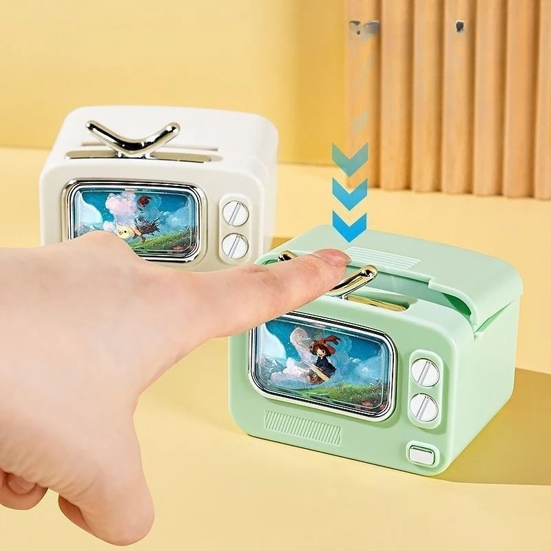 ​​Cute TV Shape Toothpick Dispenser - Push-Button Automatic Pop-Up, Creative Kitchen & Dining Organizer, Fun Novelty Gift Idea