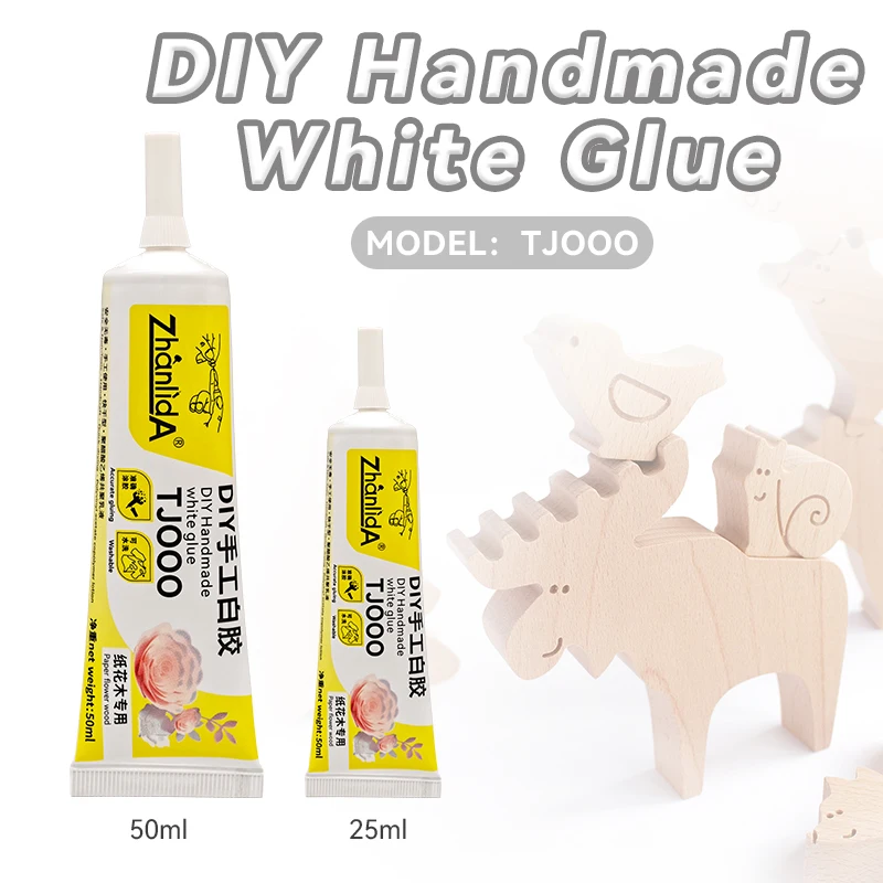 DIY Handmade White Glue 25/50ML Creative Paper Cutting Dry Flower Crafts Glue Adhesive Stick 3D Book For Children Art Student