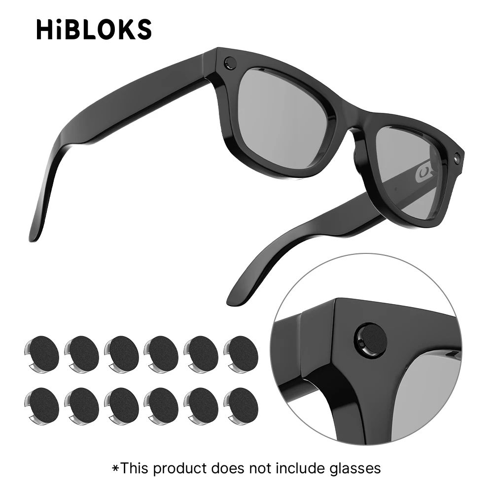 HIBloks para Óculos Inteligentes Oakley Meta HSTN e Ray-Ban Meta Wayfarer/Skyler/Headliner: Adesivo LED Antirreflexo para Óculos e Acessórios