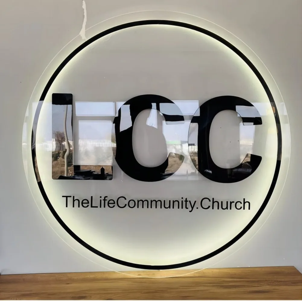 Backlit Illuminated Sign Business Neon Lights Mirror Logo Signs Personalized LED Customize LOGO for Retail Outlets Hair Studio