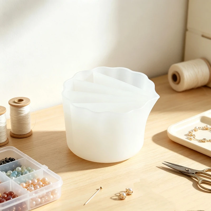 Silicone Split Cups 5 Channels Dividers Acrylic Paint Pouring DIY Epoxy Resin Jewelry Making Craft Tools Accessories