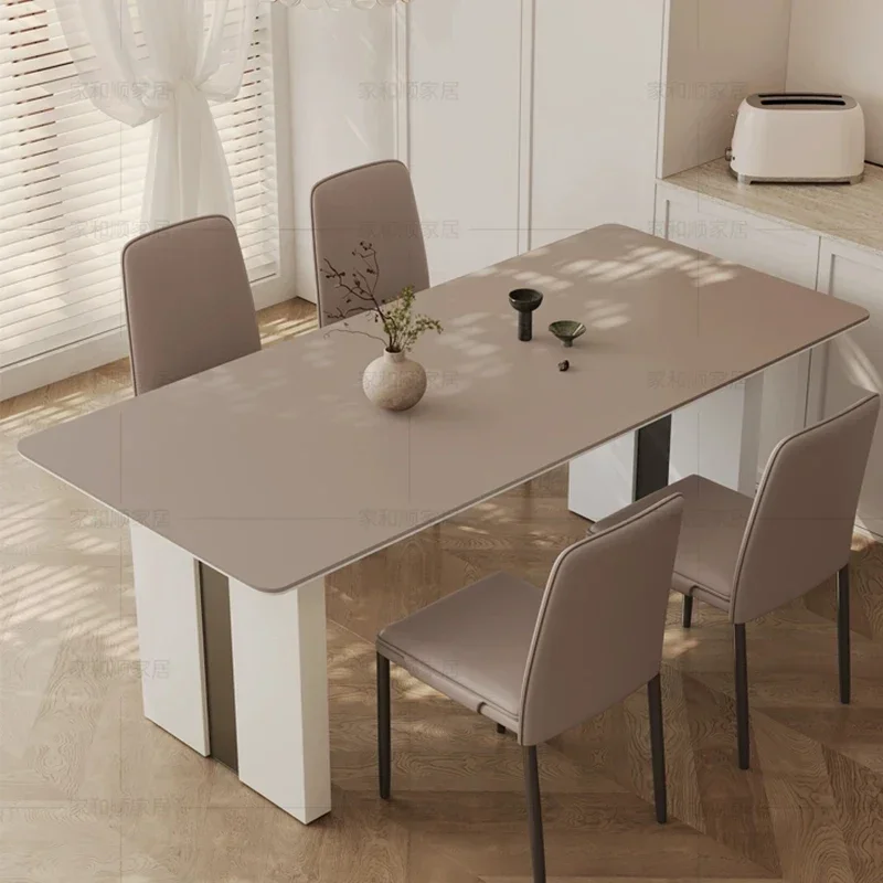 

Rock Dining Table Chair Combination Coffee Color Modern Simple Home Minimalist Room Muebles Para El Hogar Bedroom Set Furniture