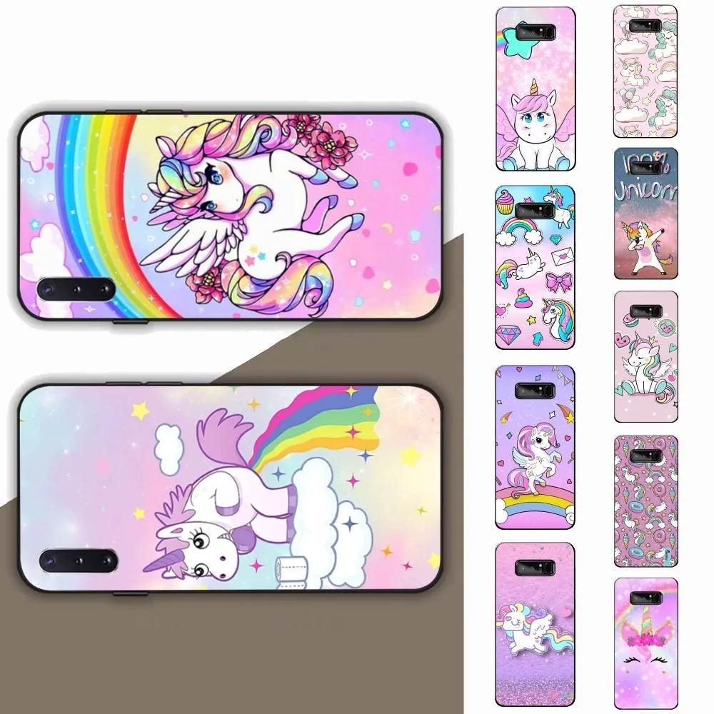 Cute Baby Unicorn Phone Case For Samsung Note 8 9 10 20 pro plus lite M 10 11 20 30 21 31 51 A 21 22 42 02 03