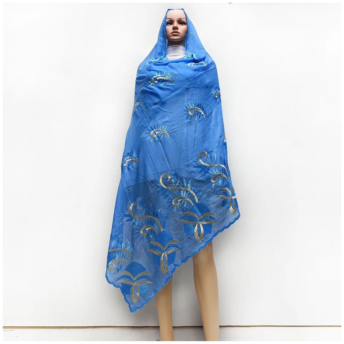 رائجة البيع موضة وشاح إسلامي 100% القطن وشاح المرأة الأفريقية الحجاب وشاح دبي على أسعار الجملة الصلاة وشاح الصلاة