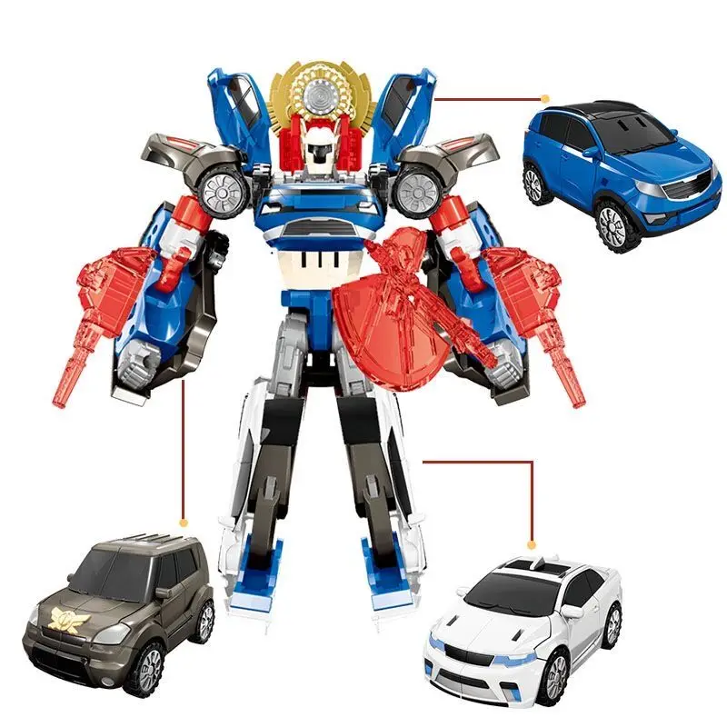 어린이용 토봇 변신 로봇, 한국 만화 형제, 애니메이션 변신 자동차, 비행기 장난감, 크리스마스 선물, 3 in 1