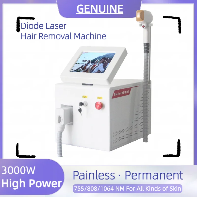 2025NWE Professional Permanent Painless Diode Laser Body Hair Removal Machine 3000W 3 wavelength 755nm 808nm 1064nm CE certified