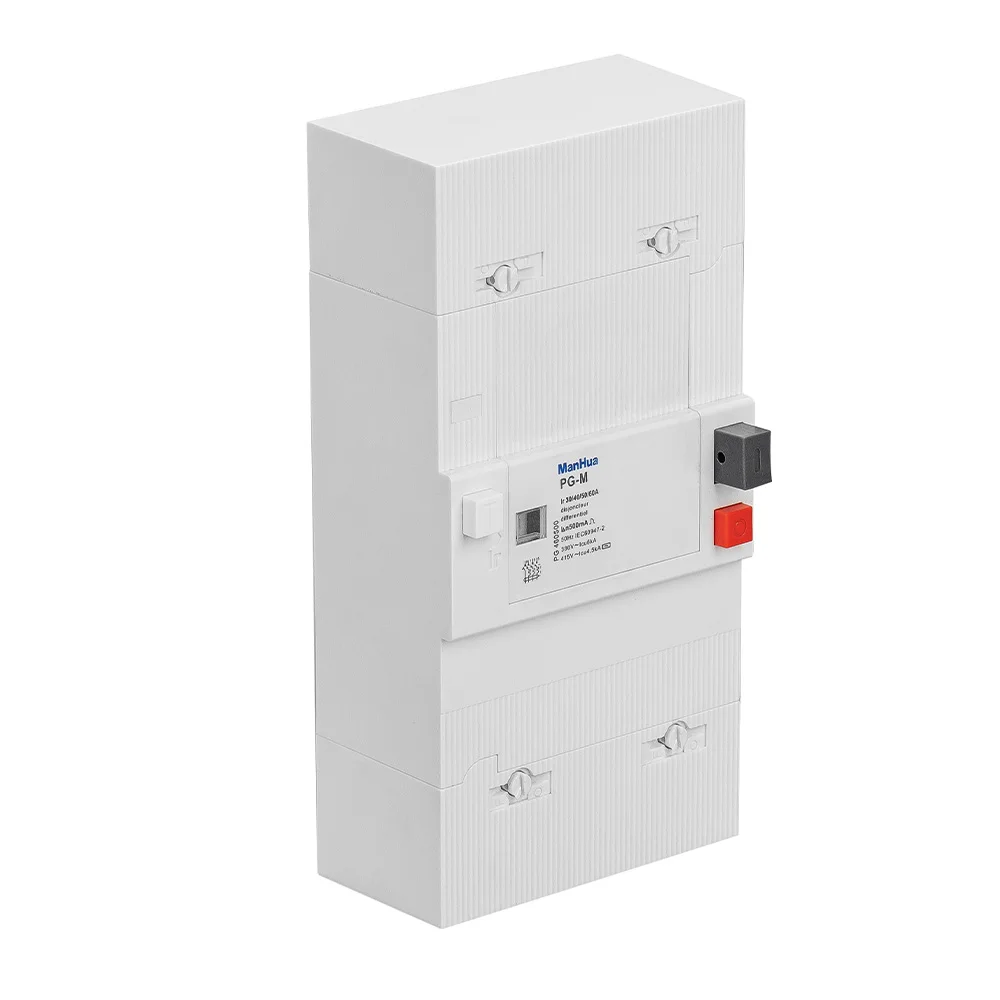 ManHua PG-M 380V RCCB Residual Current Circuit Breaker 30A up to 60A for Leakage Protection Against Overload and Short Circuit