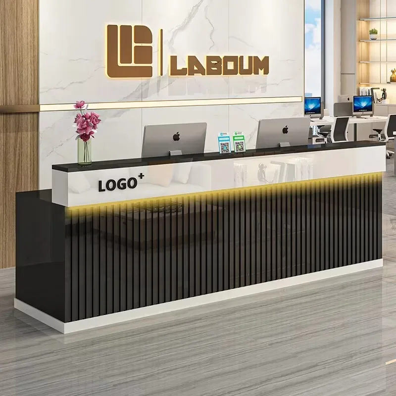 

Beauty Decor Reception Desks Podium Nordic Luxury Design Reception Desks Display Modern Mostrador Recepción Commercial Furniture