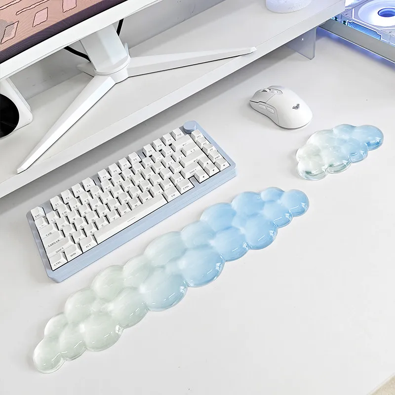 Mouse pad Wrist antislip silicone transparent Wrist brace Support Mat Memory Wrist Mouse Pad Computer Laptop keyboard Mat JJ1630