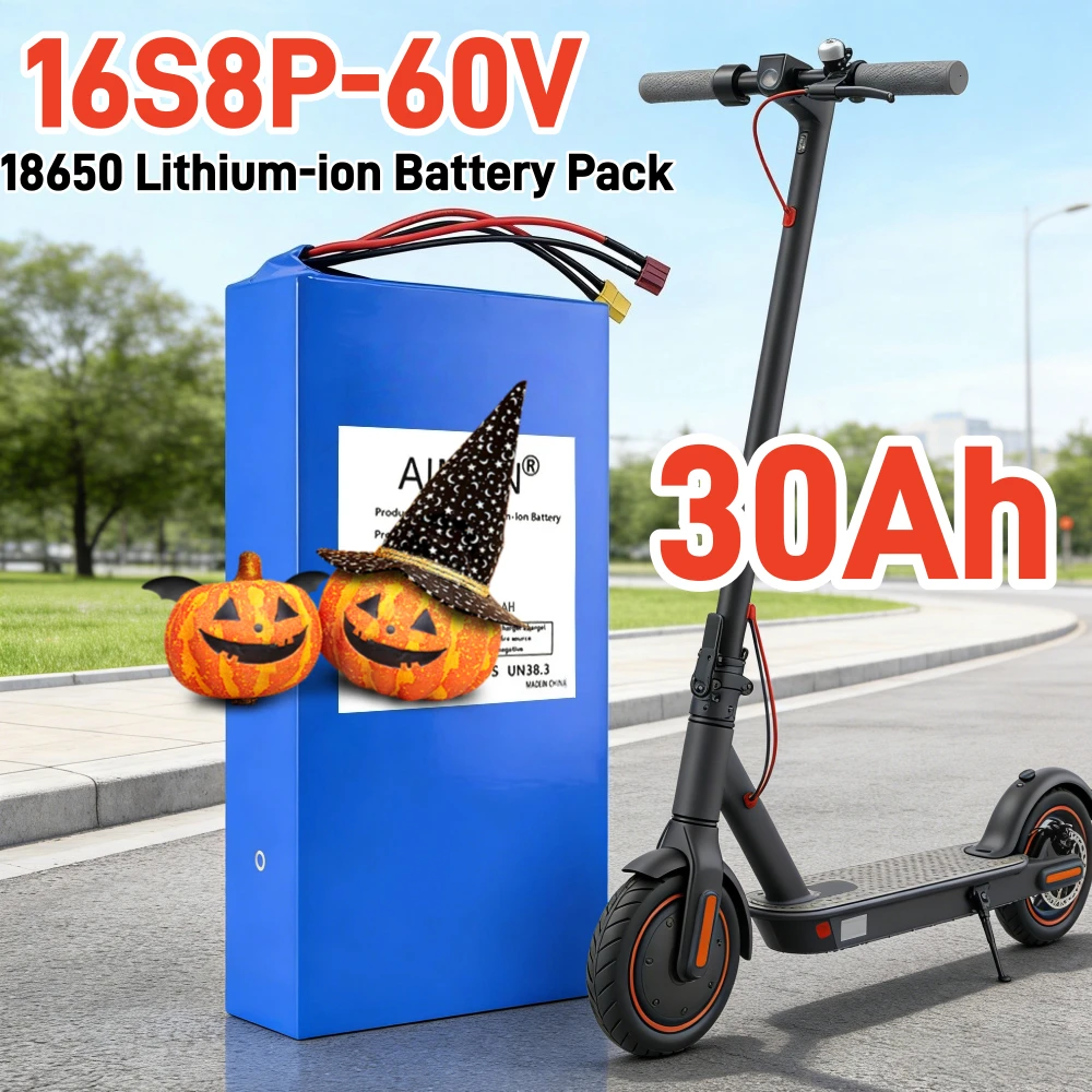 

High-Power 60V 30Ah 18650 Lithium Battery Pack 16S8P New Condition Suitable for Various Transportation Vehicles 1000-3000W