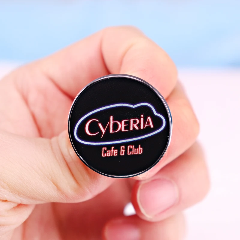 Serial Experiments Lain Cyberia Cafe Button Pin Creative Decor Jewelry