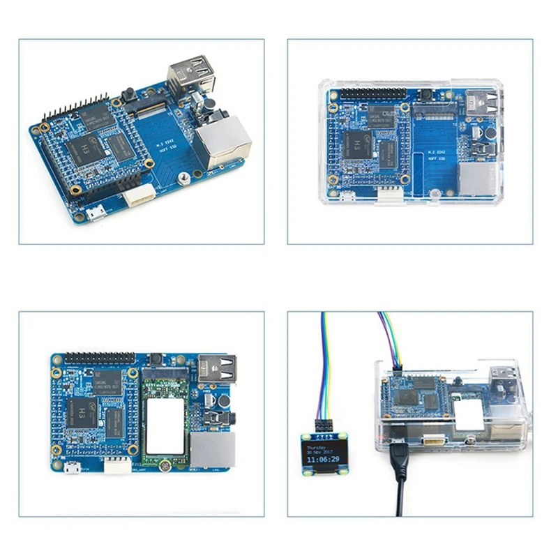 New For Nanopi NEO Core 512M+8G Allwinner H3 Ultra-Small Core Board Quad-Core Cortex-A7 Iot Development With Heat Sink