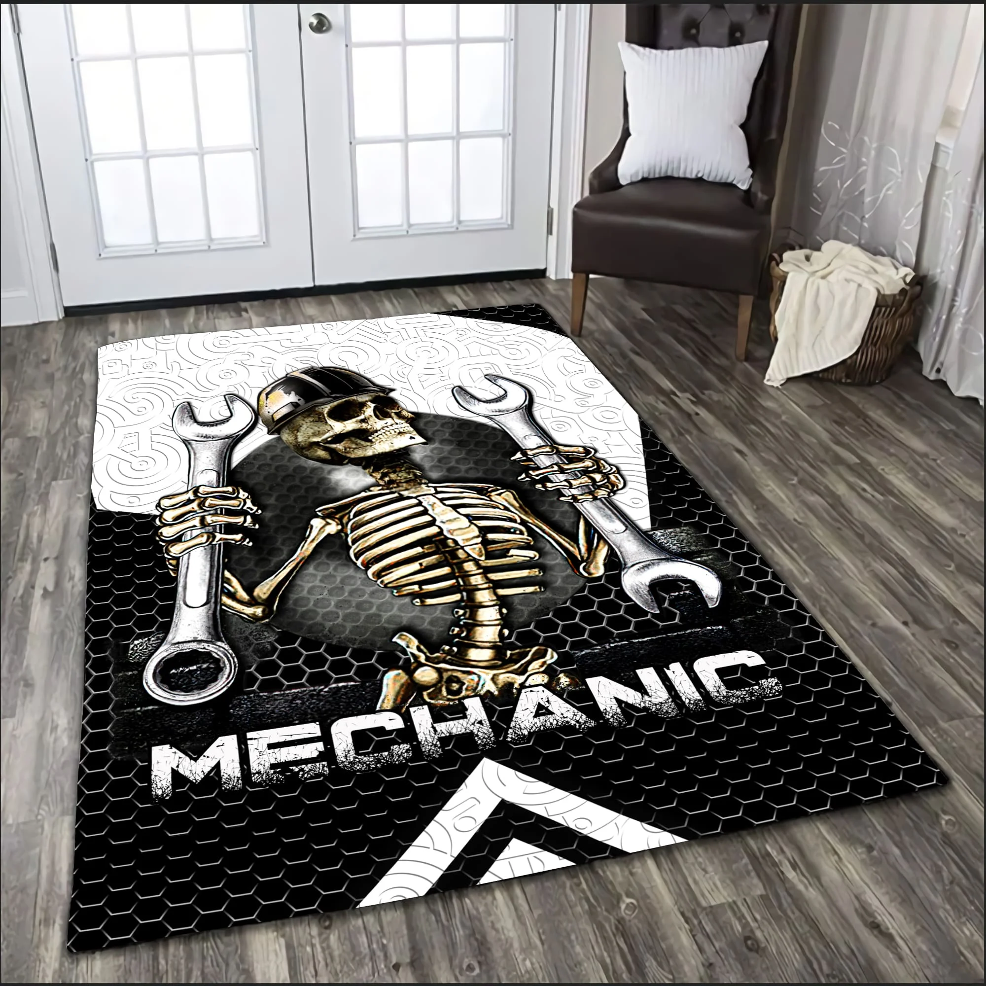 Mechanica Job Customize your name Area Rug Gift 3D  Printed Room Mat Floor Anti-slip Large Carpet Home Decoration Style-1