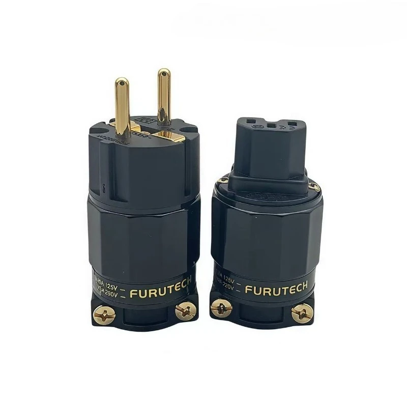 FURUTECH FI-E11(G) / FI-11-N1(G) Power Plug 24K Gold Plated End Schuko-Stecker IEC 15A/125V 16A/250V