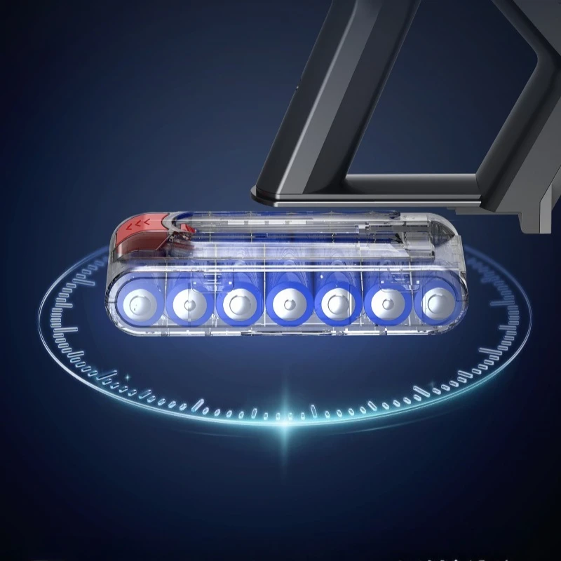 ASHLV V18 550W 50kPa ハンドヘルドワイヤレス掃除機 タッチディスプレイ付き 取り外し可能なバッテリー 40分電気ほうき 家庭用、車用