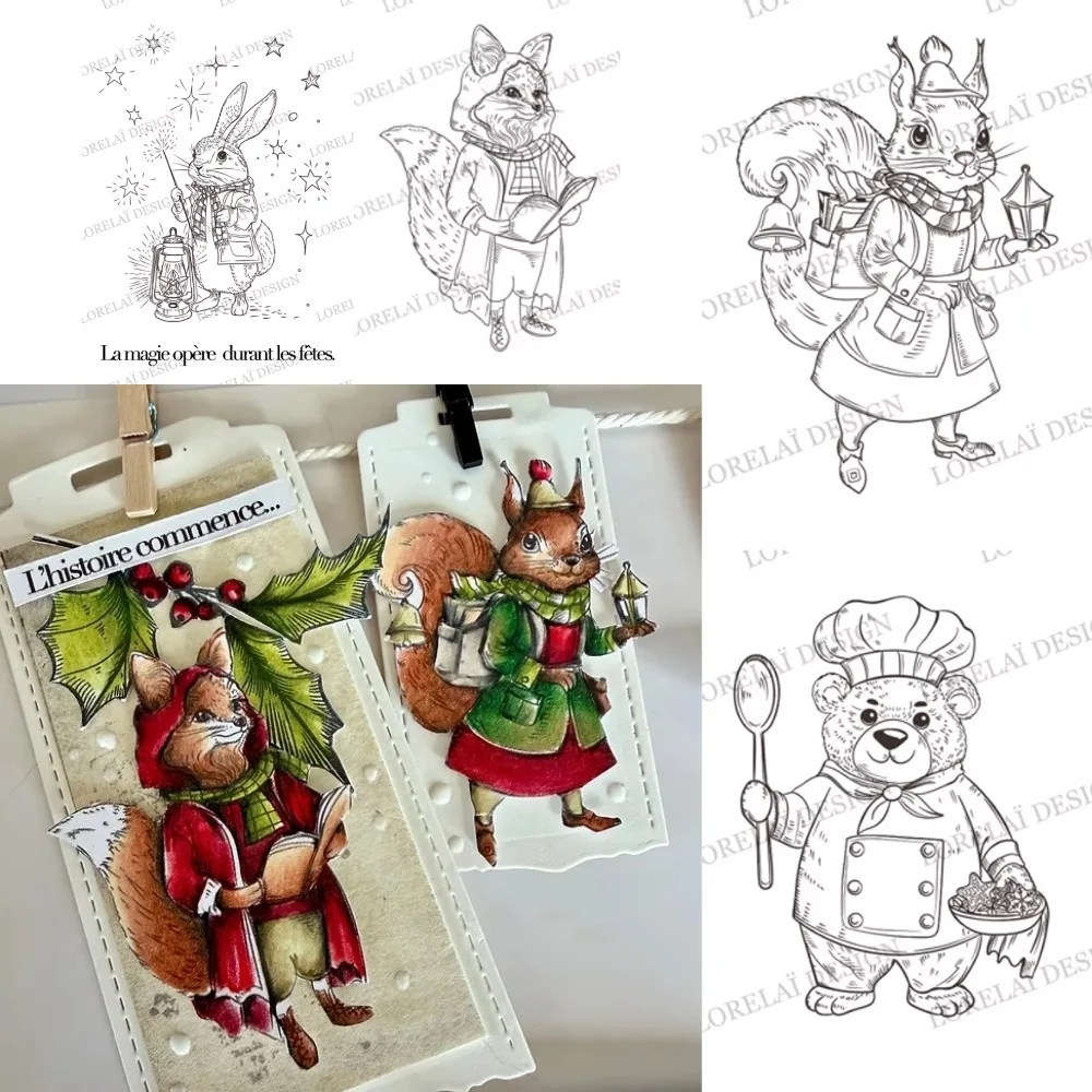 Lovely Rabbit Cook French Stamps For DIY Scrapbooking Crafts Maker Photo Album Template Handmade Decoration 2025 New