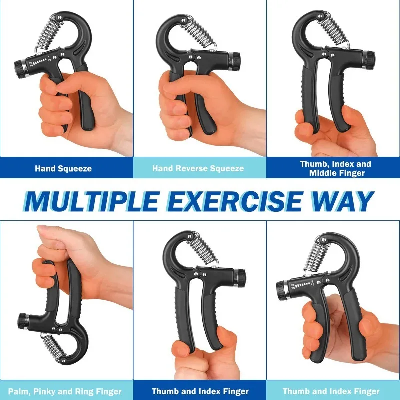 11~132lb Adjustable Hand Grip Strengthener Forearm Exerciser Finger Rehabilitation Gym Accessories Men Arms Trainer Yoga Gripper