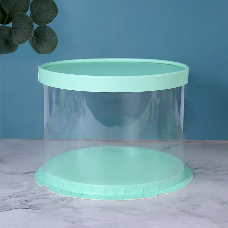 Large Transparent Cake Gift Box 4/6inch Clear Cakes Rose Bear Packaging Boxes Birthday Party WeddingmDessert Present Decoration
