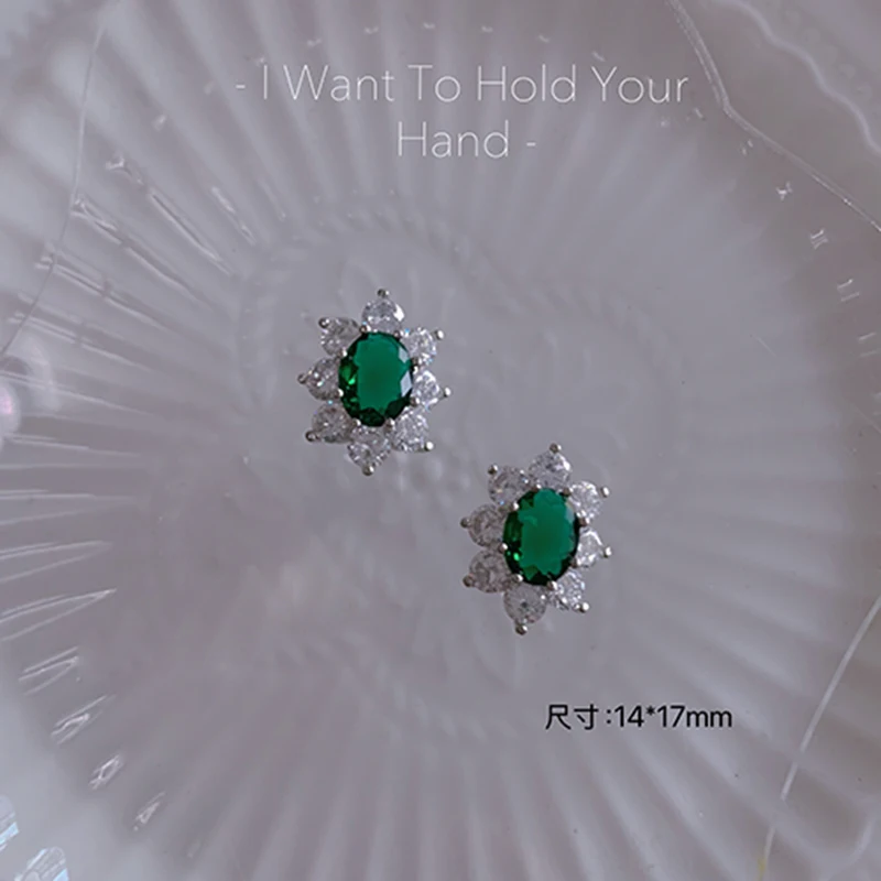 5 pçs novo luxo vintage esmeralda/siam zircão jóias, grande diamante completo opala rosa pedra preciosa super brilhante decoração da arte do prego