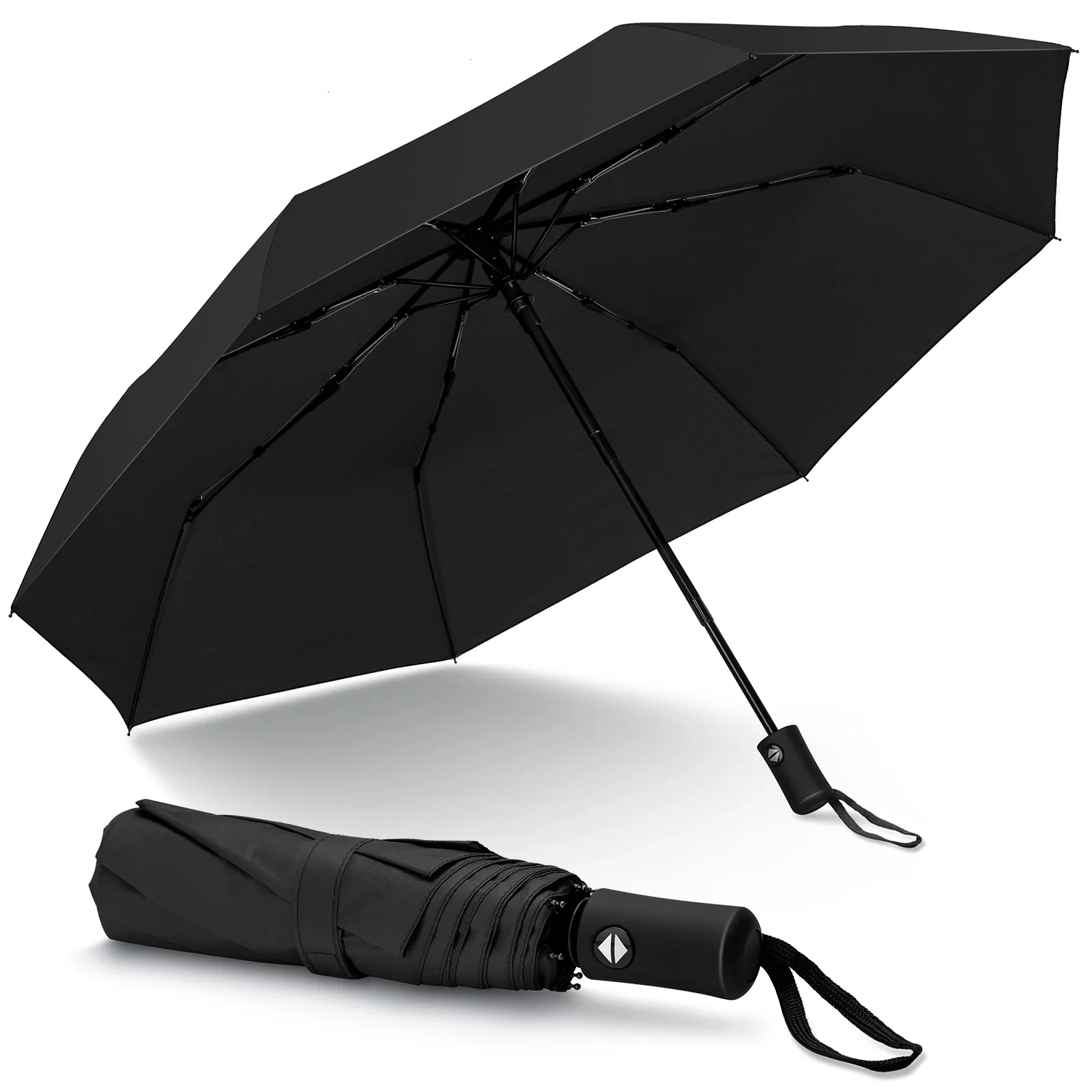 Super Strong Windproof  8 Ribs Automatic Fold Men Umbrella, Large Waterproof Anti-storm Sunshade UV Umbrellas Women