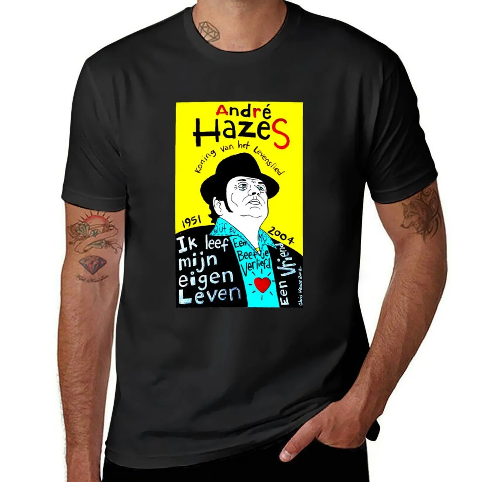 Andre Hazes Dutch Pop Folk Art T-Shirt for a boy heavyweights mens t shirts pack