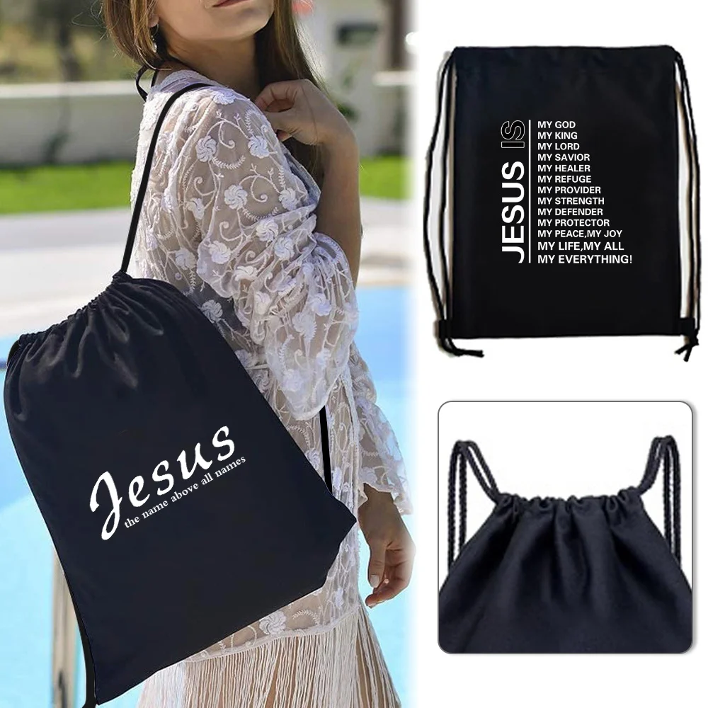 Everyday Item Storage Bags Unisex Drawstring Sports Fitness Bag Canvas Storage Bag Lightweight Drawstring Bag for swimming