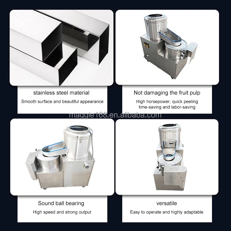 

Commercial Automatic Potato Chips Cutting Machine Easy Operation Ginger Peeler And Sweet Potato Washer for Business Use