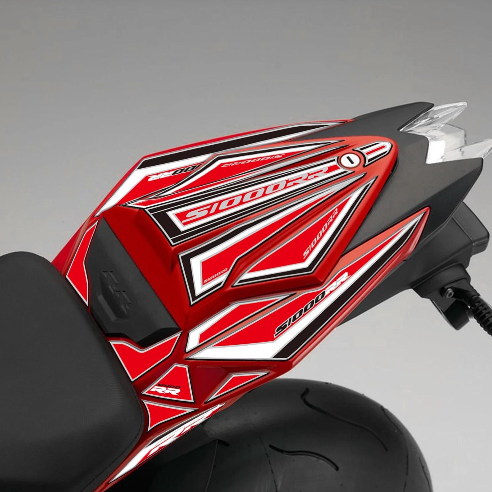 For BMW S1000RR S 1000 RR 2015 2016 2017 2018 Motorcycle Rear Seat  Fairing Paint Protection Decal 3D Gel Protector Sticker