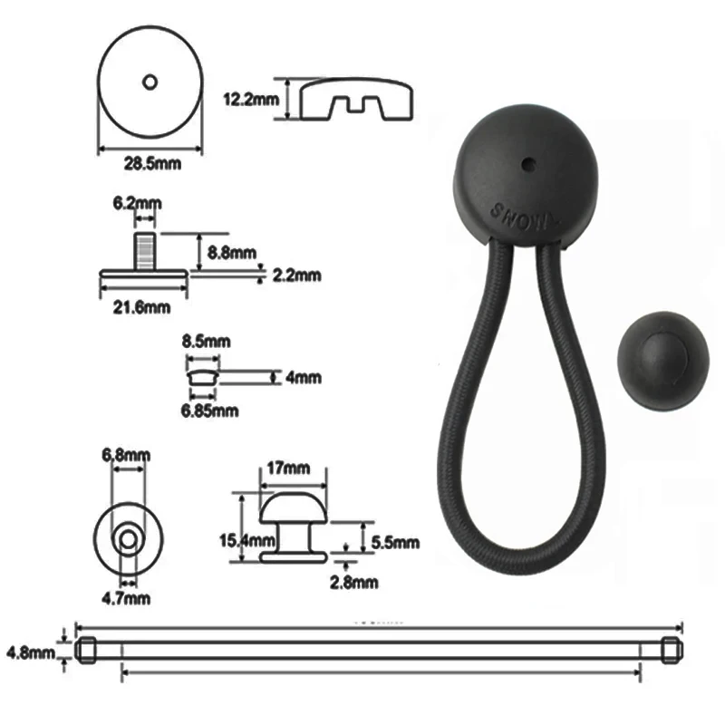 Juego de cubiertas de cuerda de choque para barco, Kit de amarre de cubierta Universal para RV, caravana y camión, 10 unidades