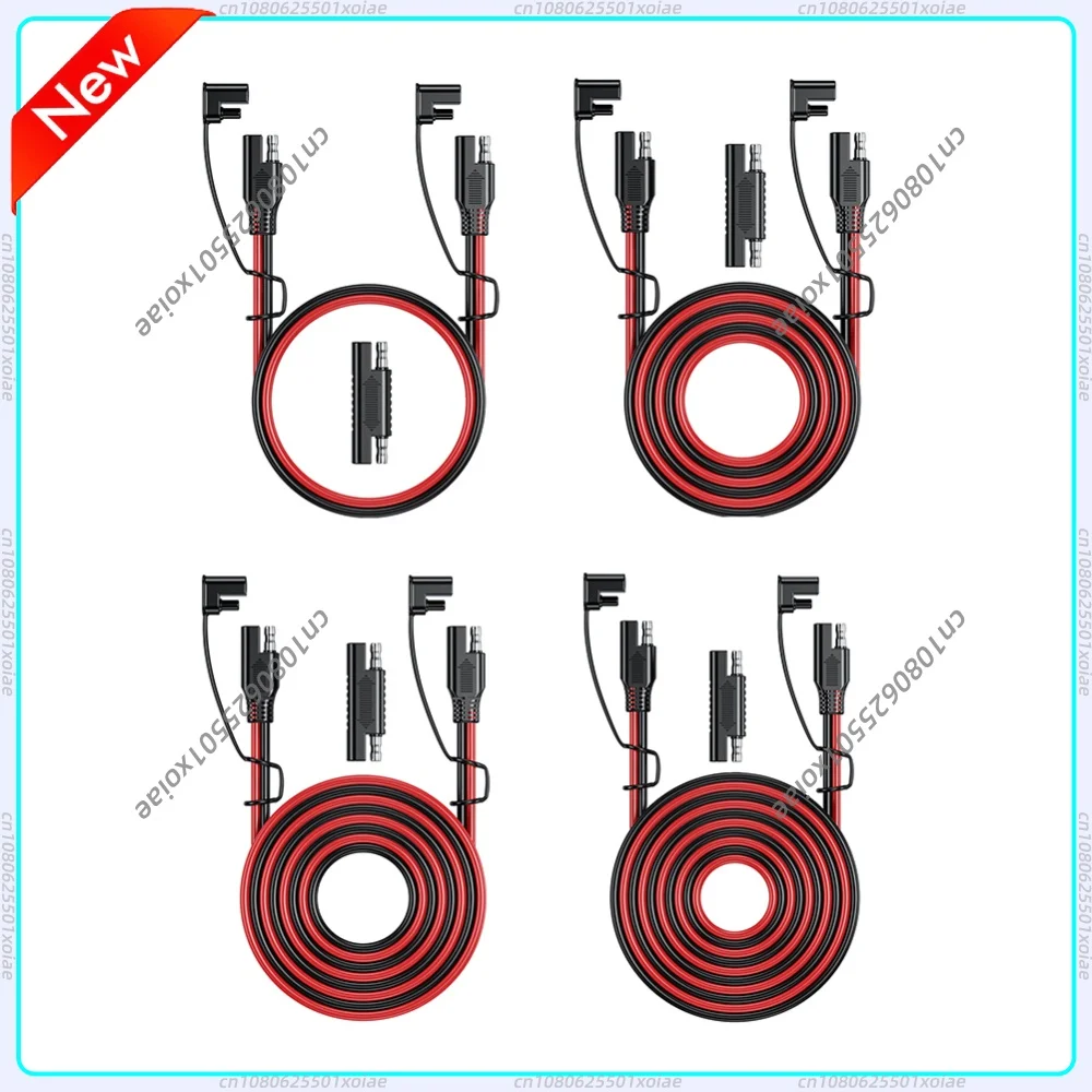 1/4/6/8M Battery Charging Cable SAE TO SAE 12V-36V 16AWG Quick Disconnect Extension Cable with DC Connection Cord Plug Dustproof