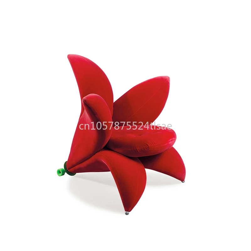 

Стул для отдыха Lily, итальянская минималистская гостиная, небольшая квартира, креативный рог специальной формы, лепестки, сиденье с подлокотником в виде цветка