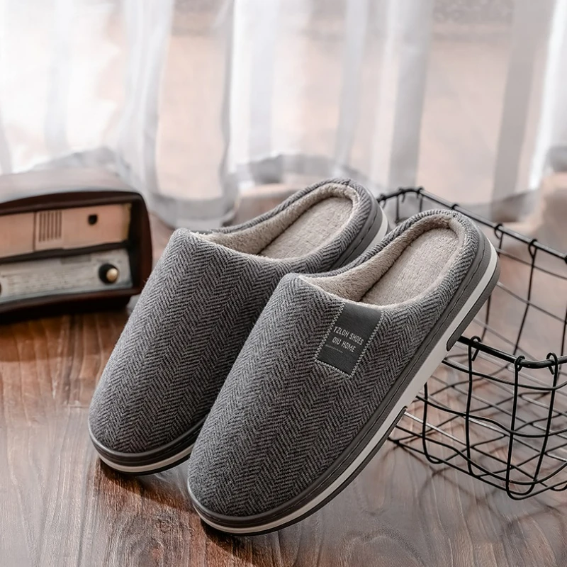Winter Men's Slippers Warm Cotton Slippers Lightweight Comfortable Casual Shoes Home Indoor Couples Flats Non Slip Soft Slippers image 2