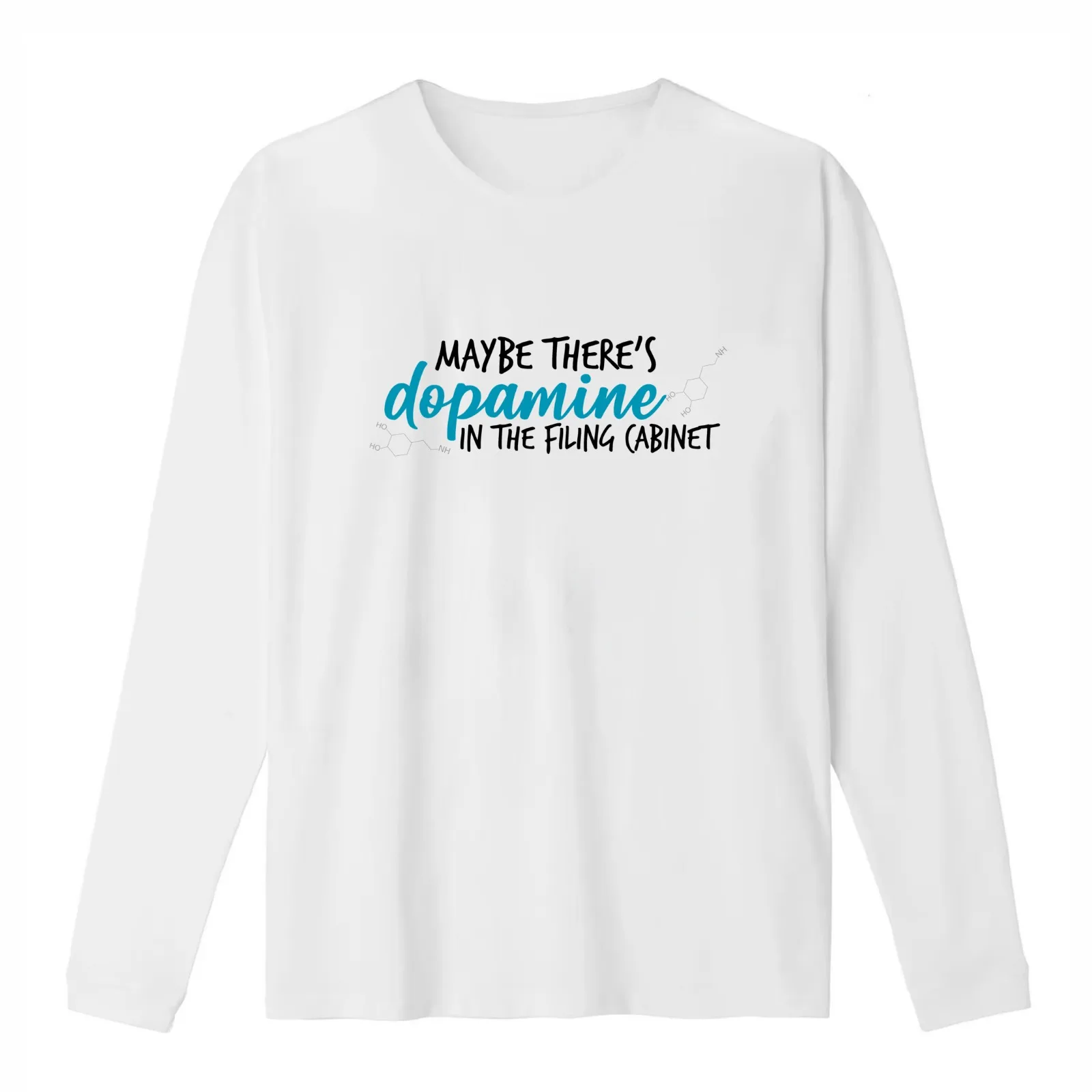 Dopamine in the Filing Cabinet T-Shirt Summer Casual Cotton Tee Oversized Streetwear Tops Vintage Graphic Print 100% Cotton