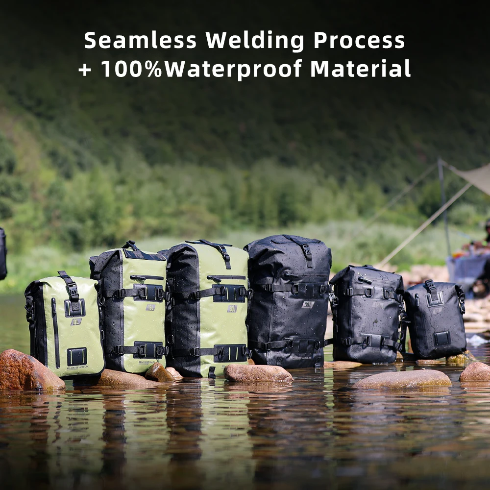 Rhinowalk กล่องด้านบนของมอเตอร์ไซค์, กระเป๋า8L-30L กันน้ำกระเป๋ามอเตอร์ด้านข้างอานเบาะหลังเบาะเก็บของกระเป๋ากระโปรงท้าย1ชิ้น