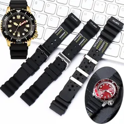 Pulseira De Silicone Macio Para O Cidadão Nd Diver Watch Band Men's Sport Waterproof Strap Bracelet 20 22 24mm Resina Assista Acessórios