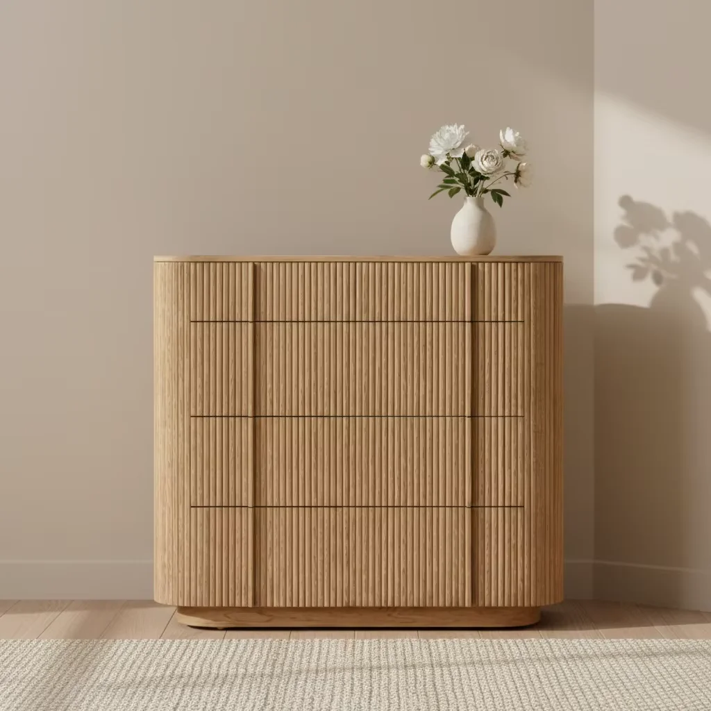# Newest Wooden Bedroom Sets Furniture Luxury Brown Oak Dresser With 5 Drawers