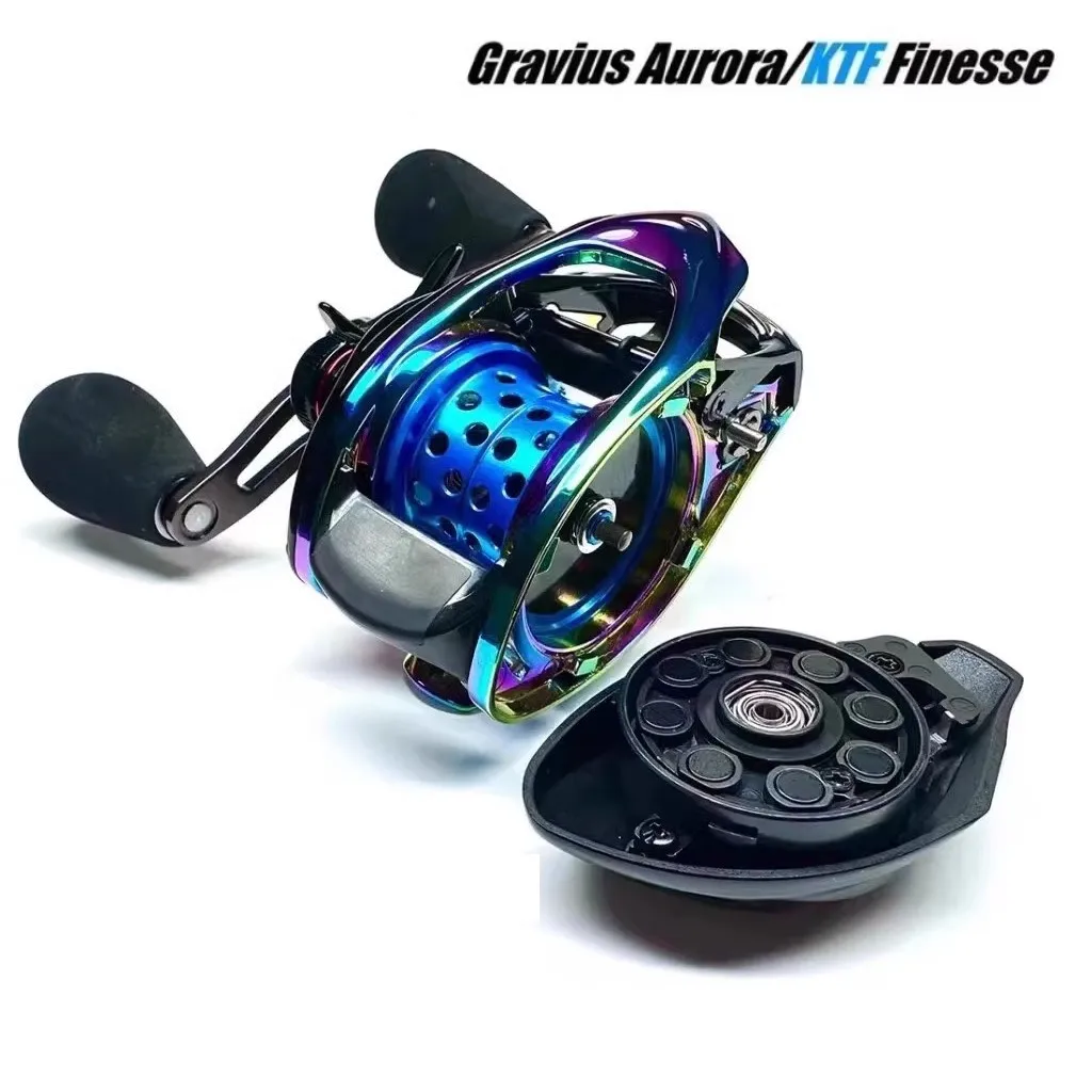 G-NIUS project GRAVIUS KTF Finesse Aurora Limited Edition 173G Baitcasting Fishing Reel 8.1:1 1+9Bb Carbon Fiber Side Cover