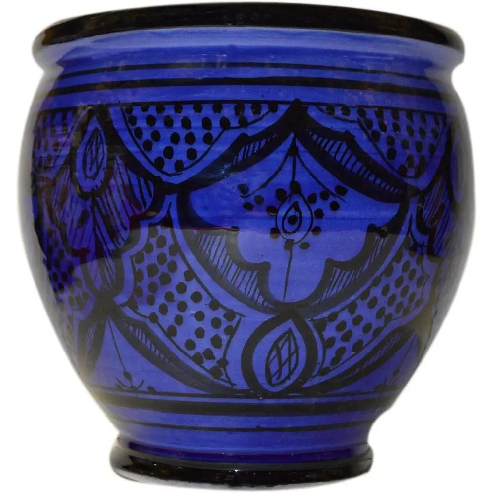 

Handcrafted Multicolor Moroccan Garden Pot with Drain Hole