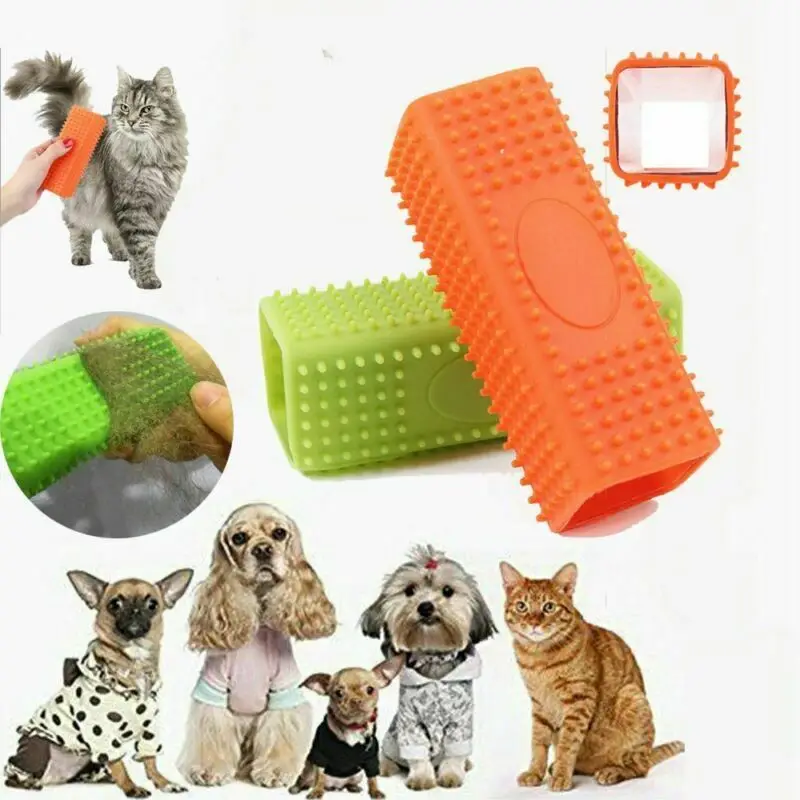 Silicone Hollow Rubber Dog Hair Brush Remover Cars Furniture Carpet Clothes Cleaner Brush For Dogs Pet Supplies Dog Hair Remover